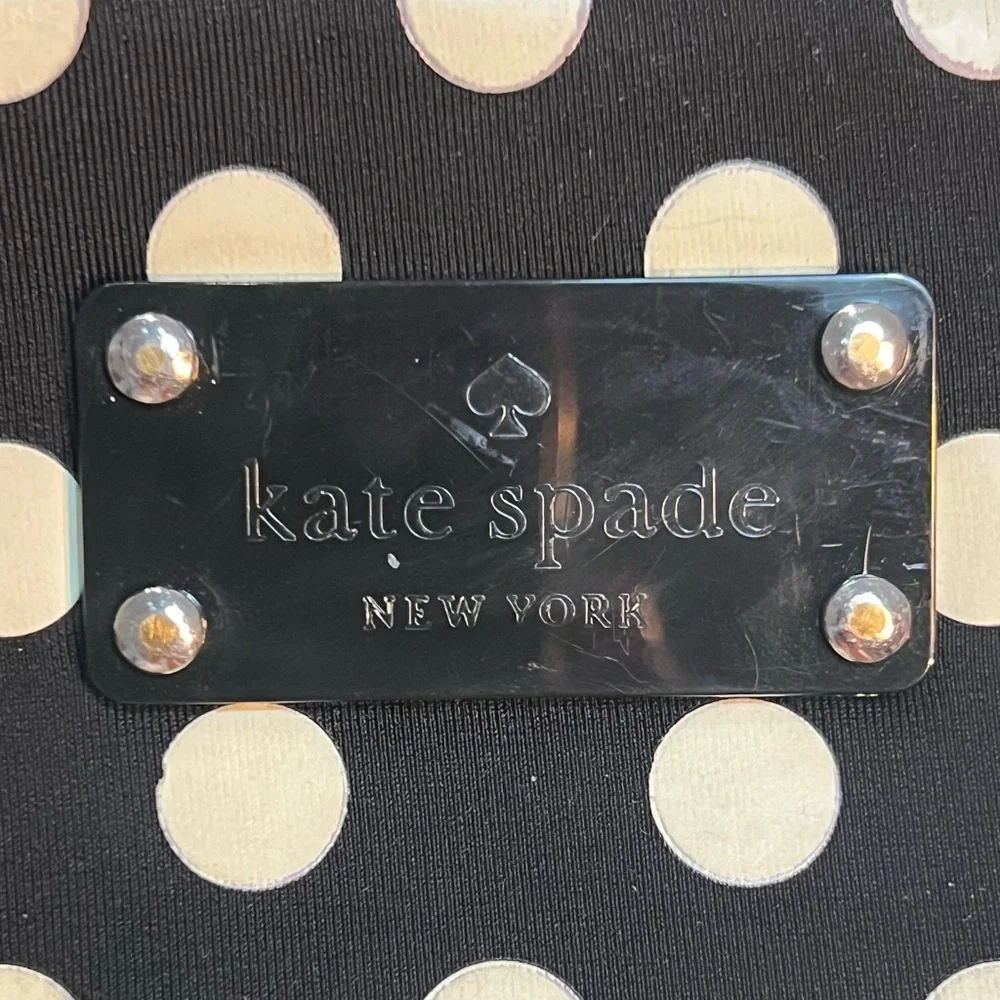 Kate Spade Black and Cream Polka Dot Laptop Sleeve